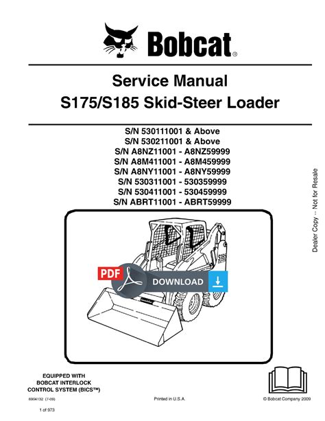 ontario bobcat s185 manual